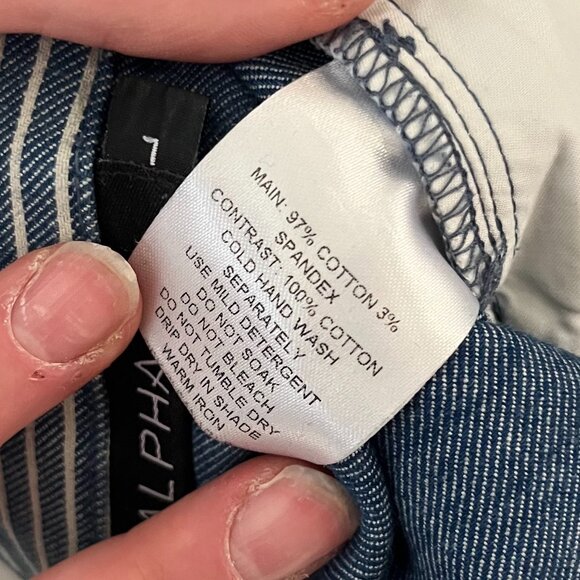 Alpha 60 cropped trousers railroad stripe pants - Picture 3 of 10